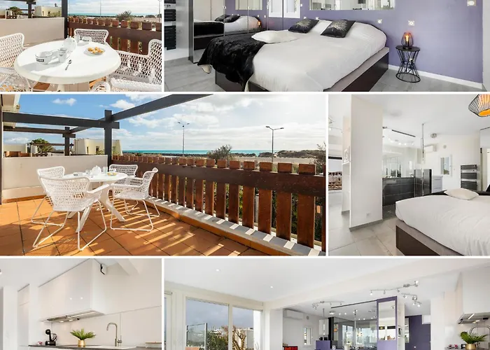 Appartement Villa Aphrodite - vue mer - terrasse - parking - climatisation - Village Naturiste